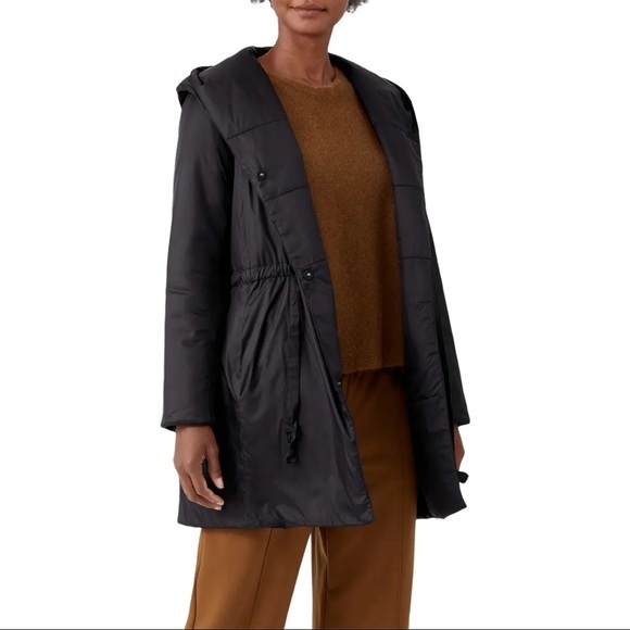 Eileen Fisher Jackets & Blazers - NWT Eileen Fisher Hooded Drawstring-Waist Coat